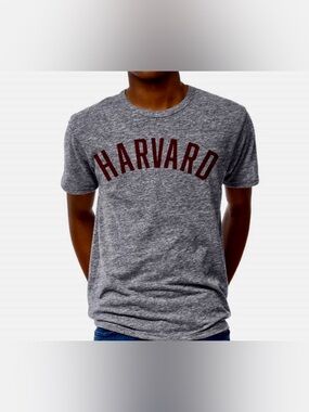Harvard Gray Short-Sleeve Crew Neck T-Shirt Size Medium